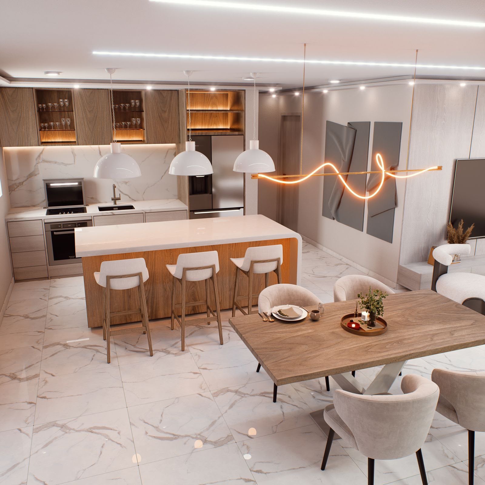 Apartamento con patio privado